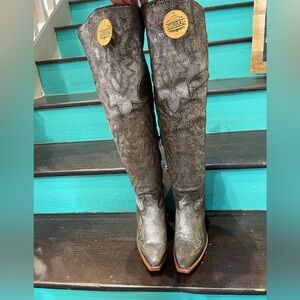 Corral Metallic Over the Knee Boots